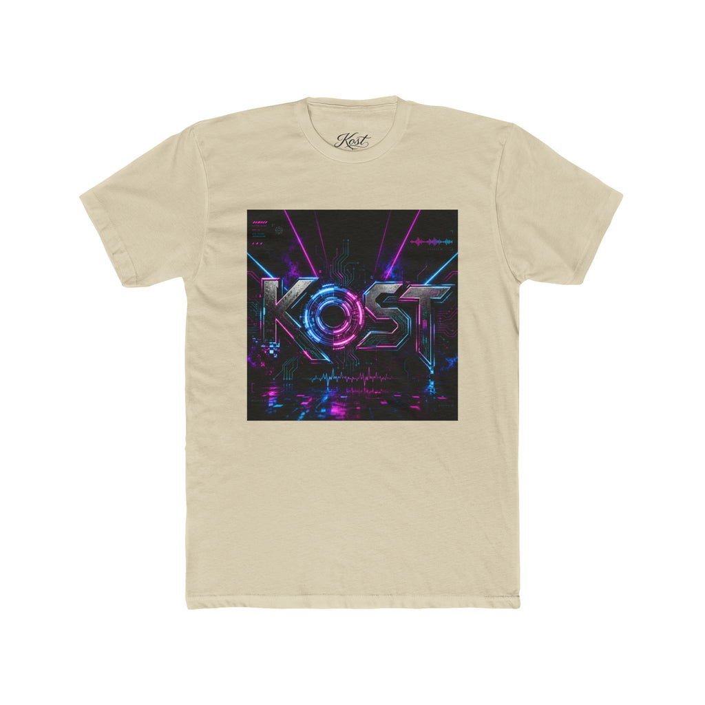 KOSY Neon Geometric Graphic T-Shirt
