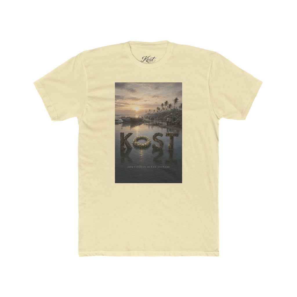 KOST Tropical Sunset Photo Tee — Palm Trees Beach Sunset Graphic T-Shirt