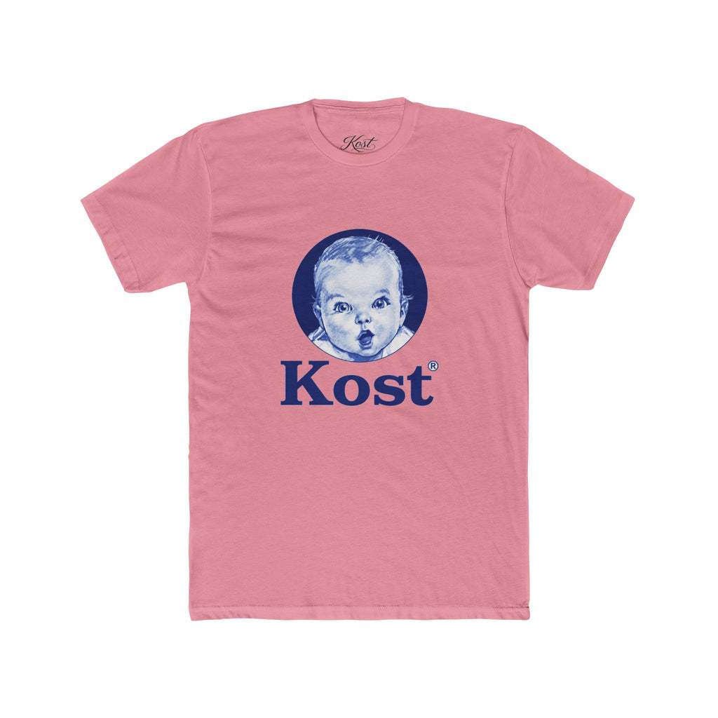 Retro Baby Face Tee — "Kost" Vintage Logo Cotton T-Shirt
