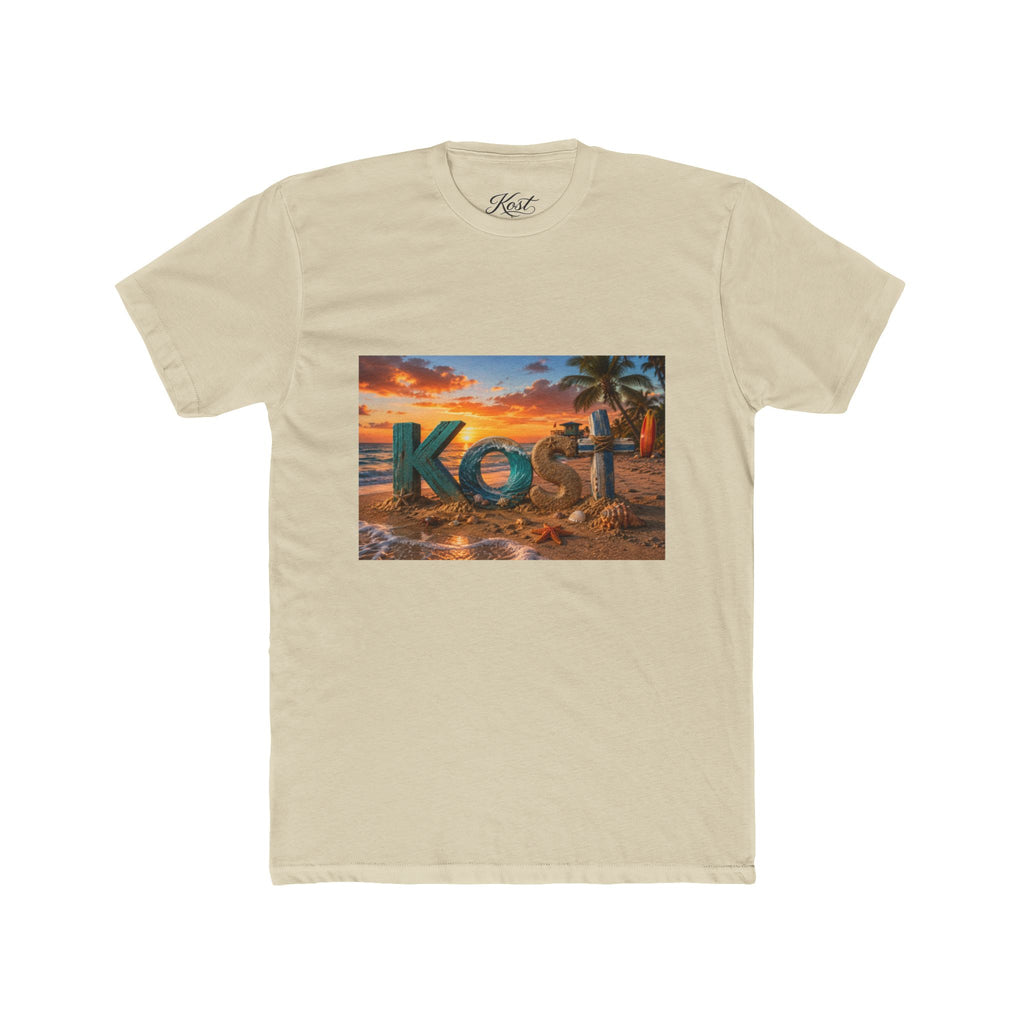 T-Shirt — 'Kost' Tropical Beach Sunset Graphic Tee