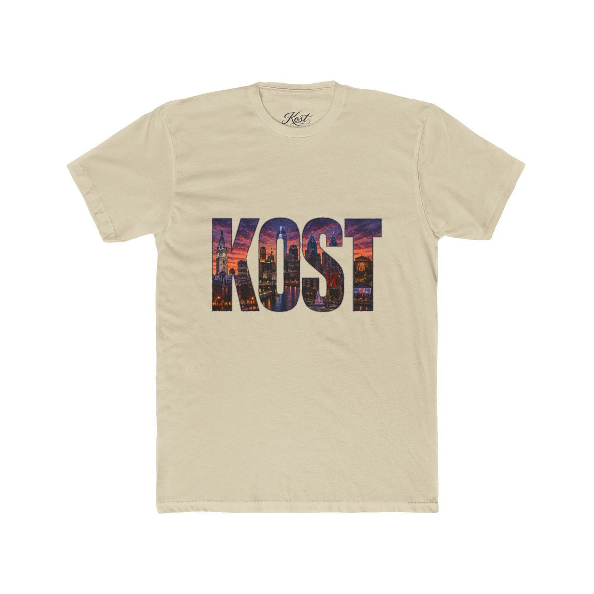 KOST Cityscape Graphic Tee — Urban Skyline Lettering Cotton T‑Shirt
