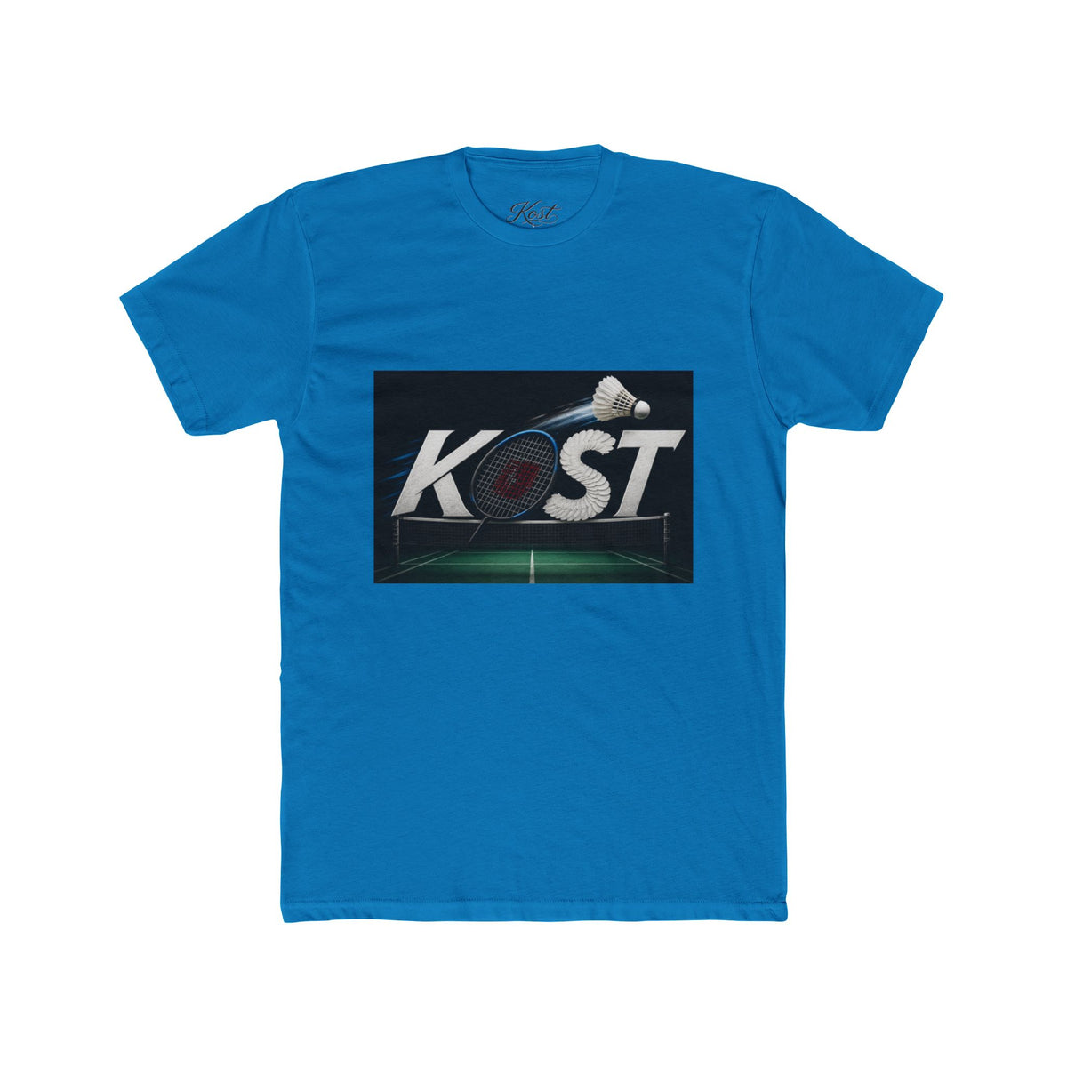 Badminton KOST Graphic Tee — Shuttlecock Court Logo T-Shirt
