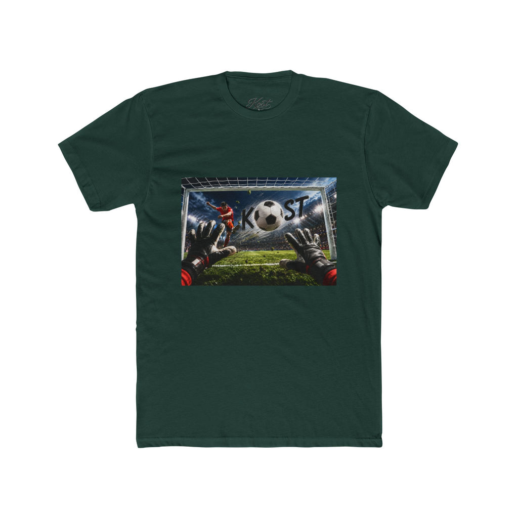 Soccer Goalkeeper Save T-Shirt — Action Soccer Scene Tee