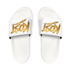 Men’s Removable-Strap Sandals with Gold “KOSY” Graphic