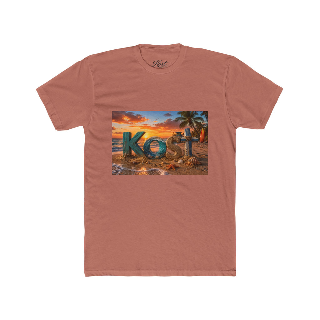 T-Shirt — 'Kost' Tropical Beach Sunset Graphic Tee