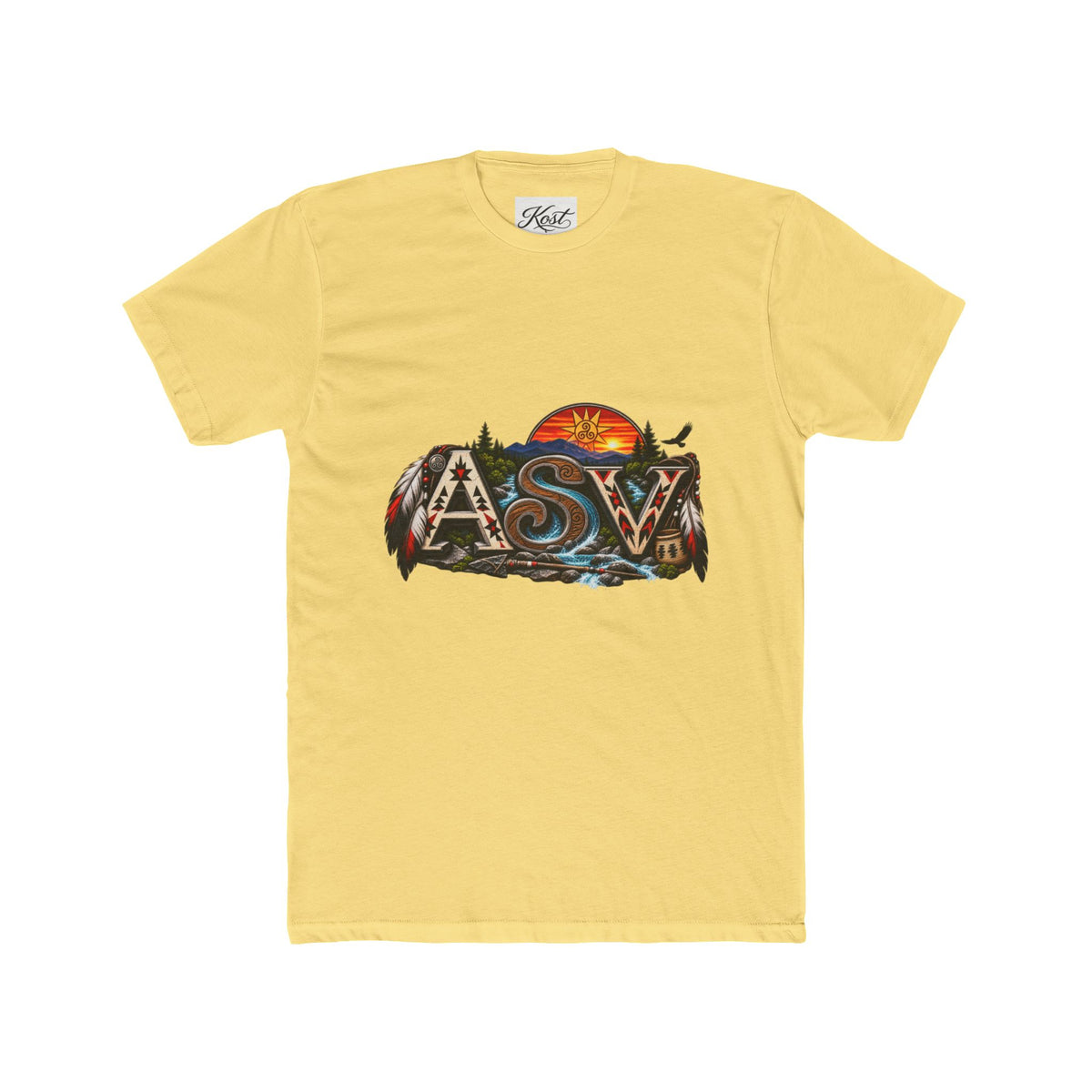 ASV Vintage Sunset Graphic Tee — Retro Nature Adventure Shirt
