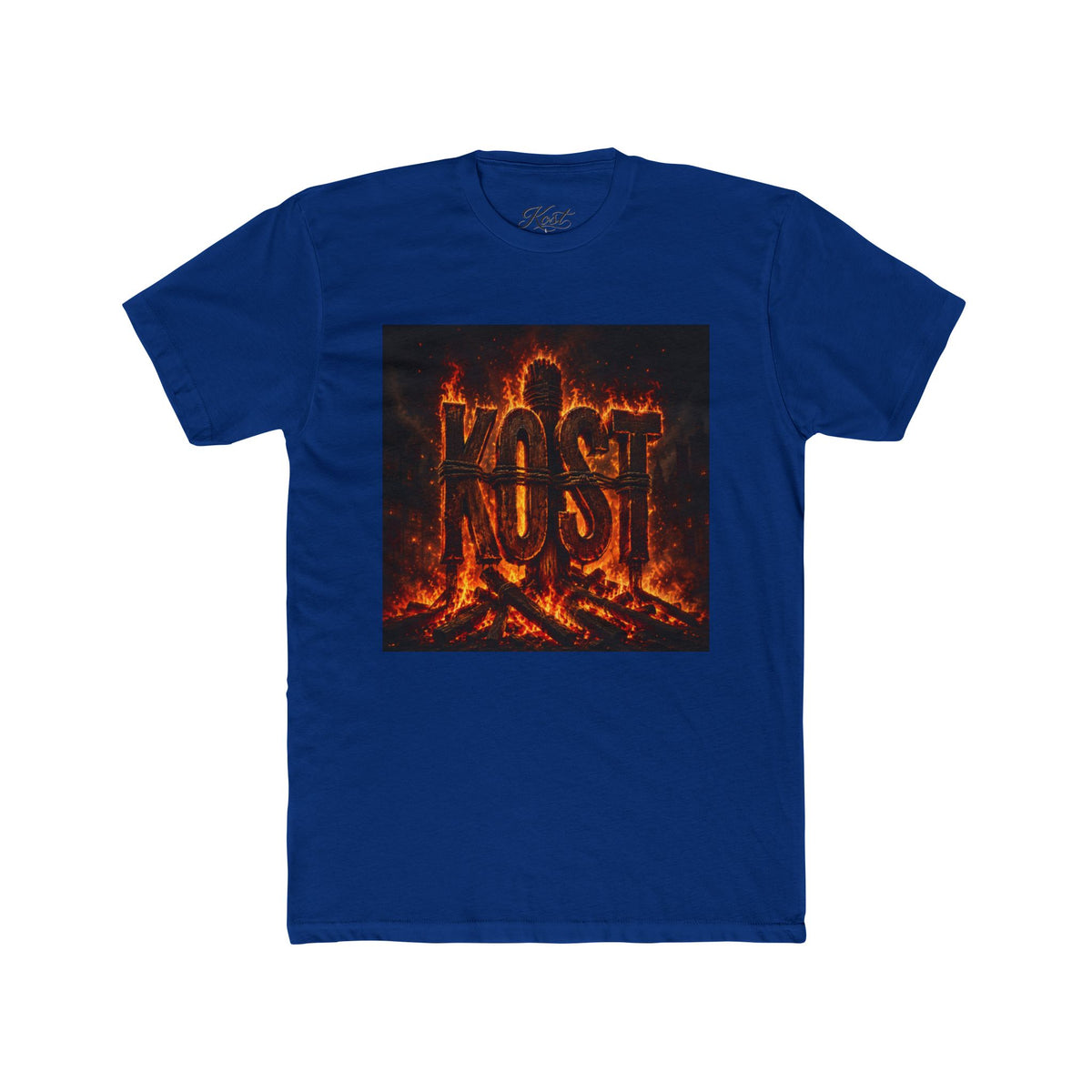 Crew Tee — 'KOST' Flaming Logo Graphic T-Shirt