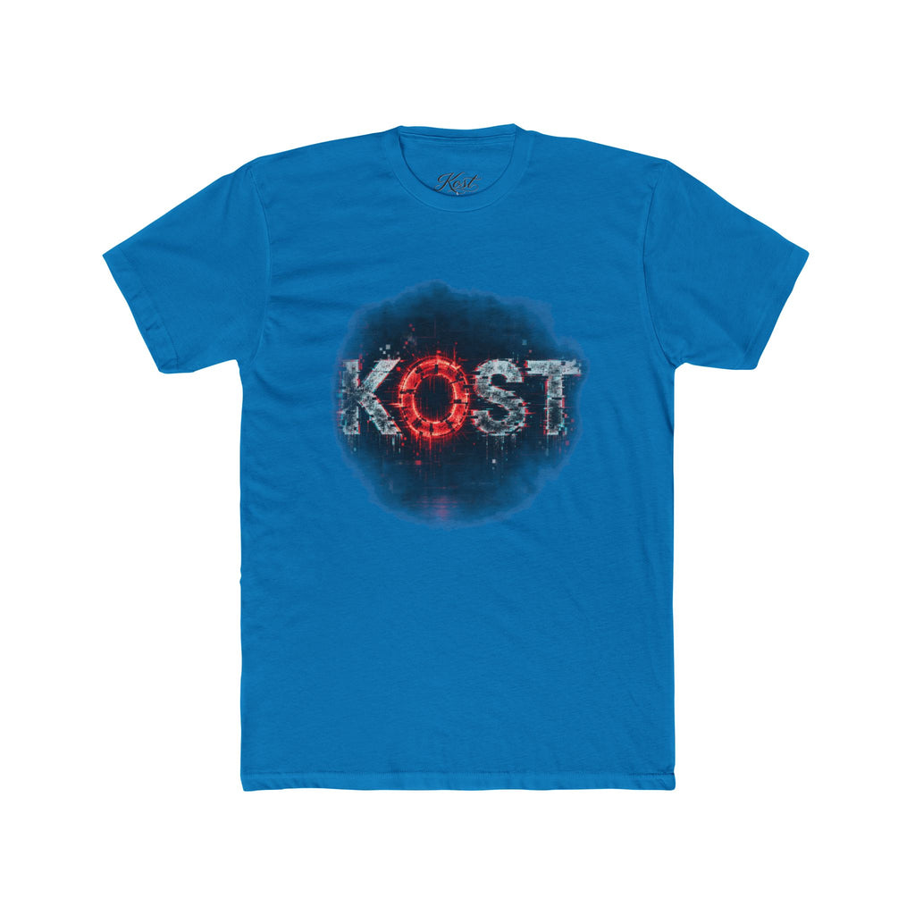 Lost Distressed Graphic Tee — 'LOST' Red & Blue Vintage Smoke Design