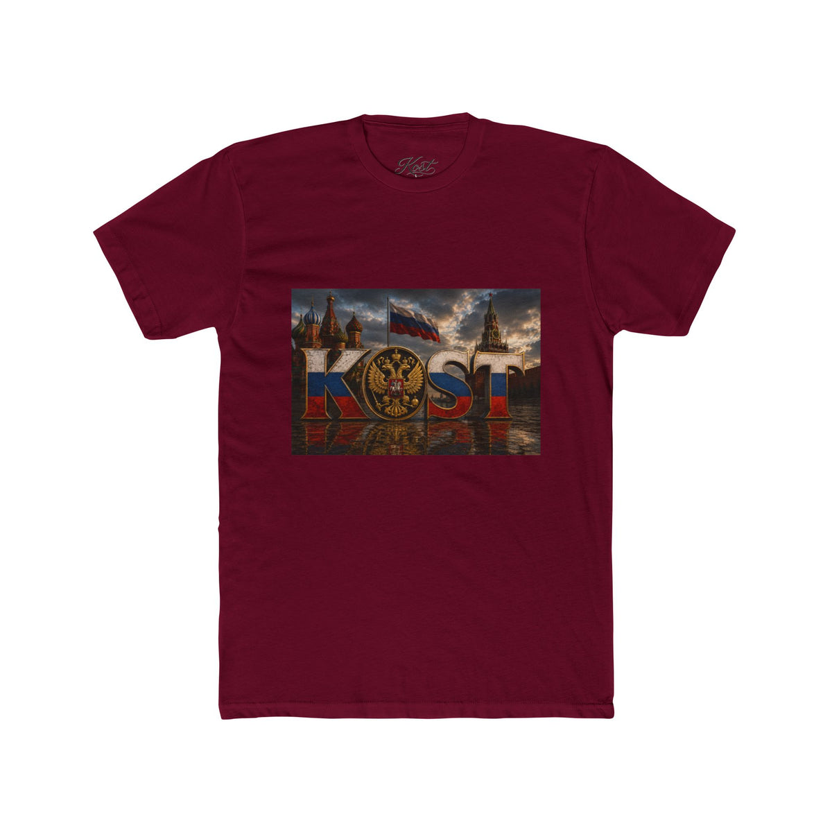 Russia Skyline Graphic Tee — Moscow Cityscape with Double-Headed Eagle