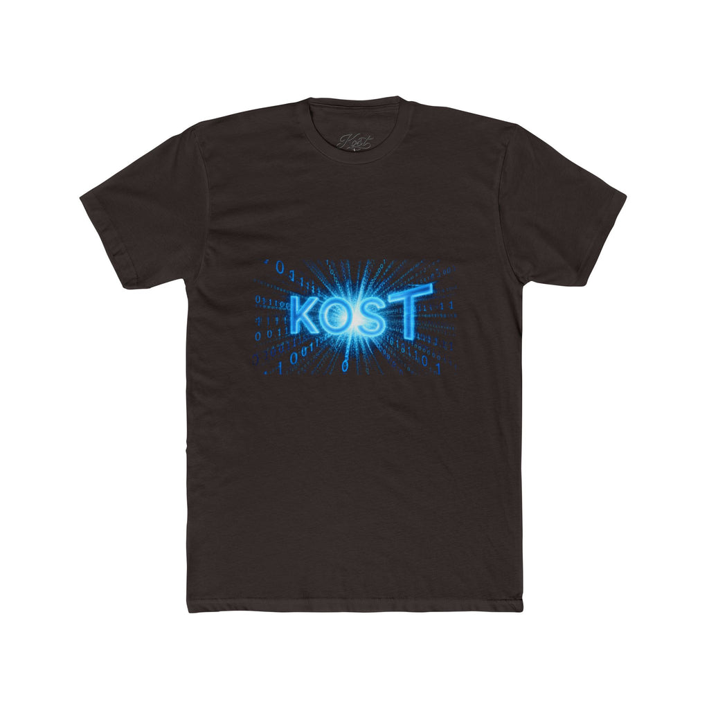 KOST Blue Burst Graphic Tee — Retro Tech Logo T-Shirt