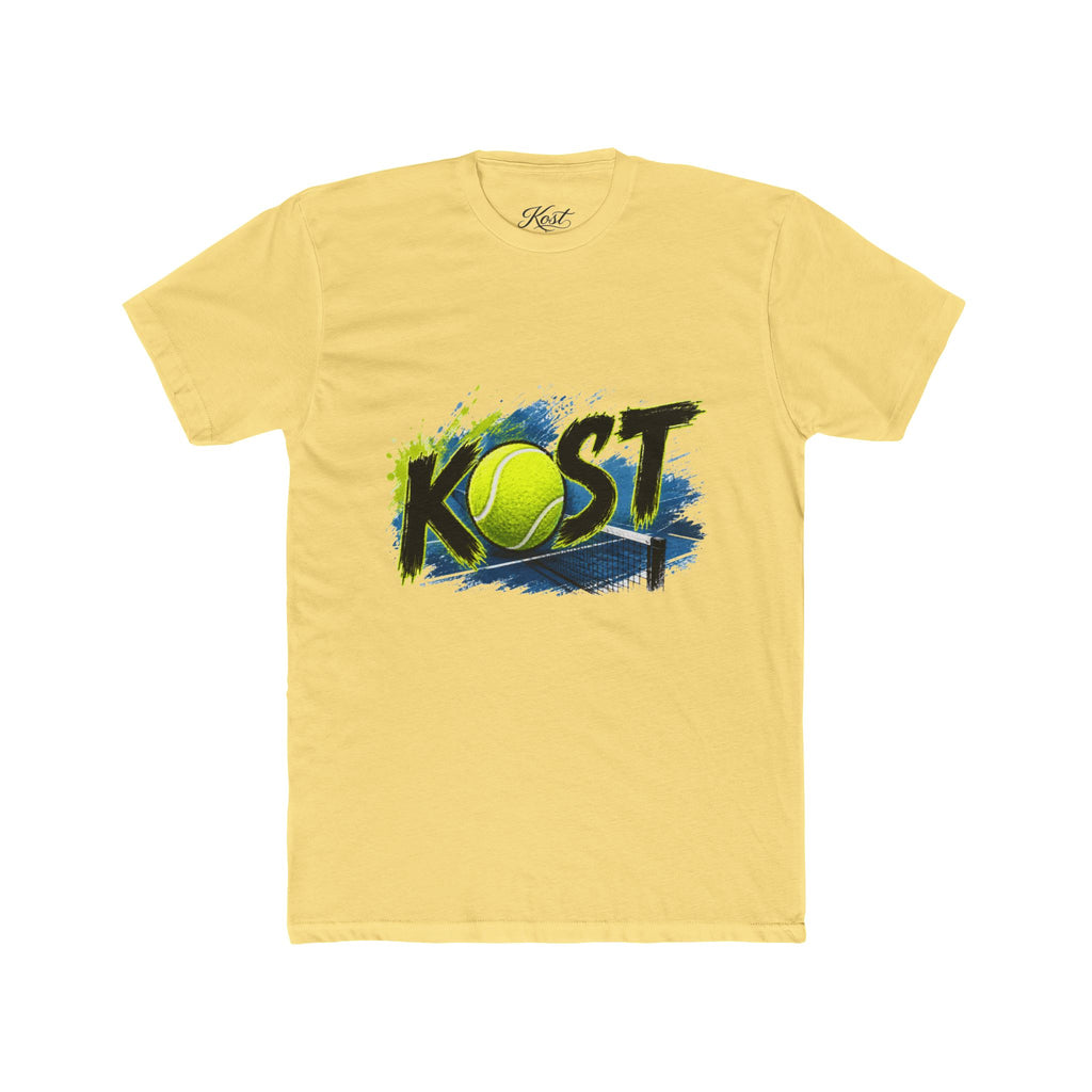 KOST Tennis Logo T‑Shirt — Vintage Brushstroke Tennis Graphic Tee