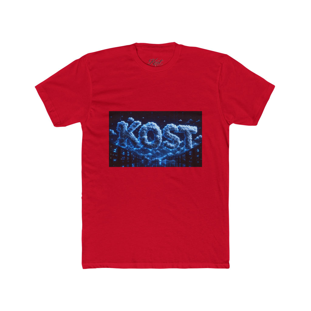 KOST Neon Bubble Logo Tee — Retro Blue Graphic T-Shirt