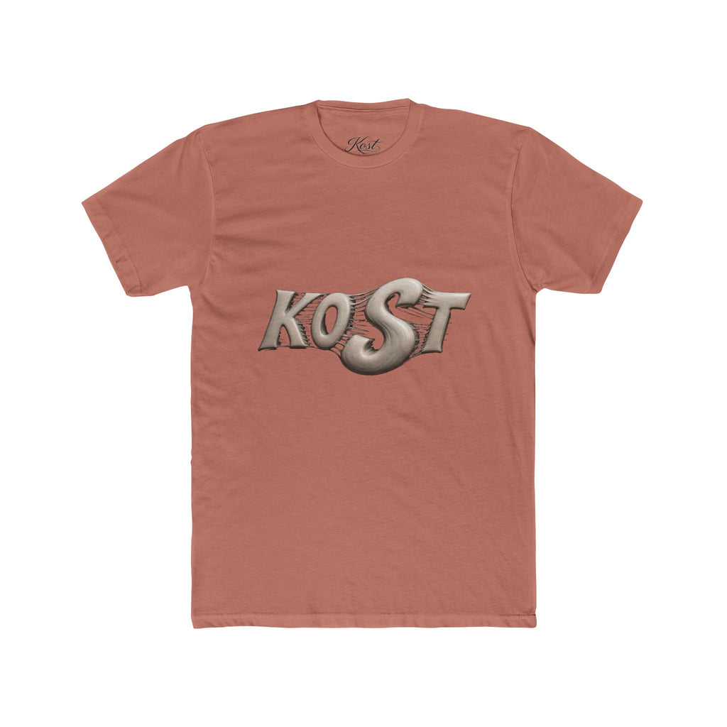 KOST Metallic Logo Tee - Retro Chrome Graphic T-Shirt