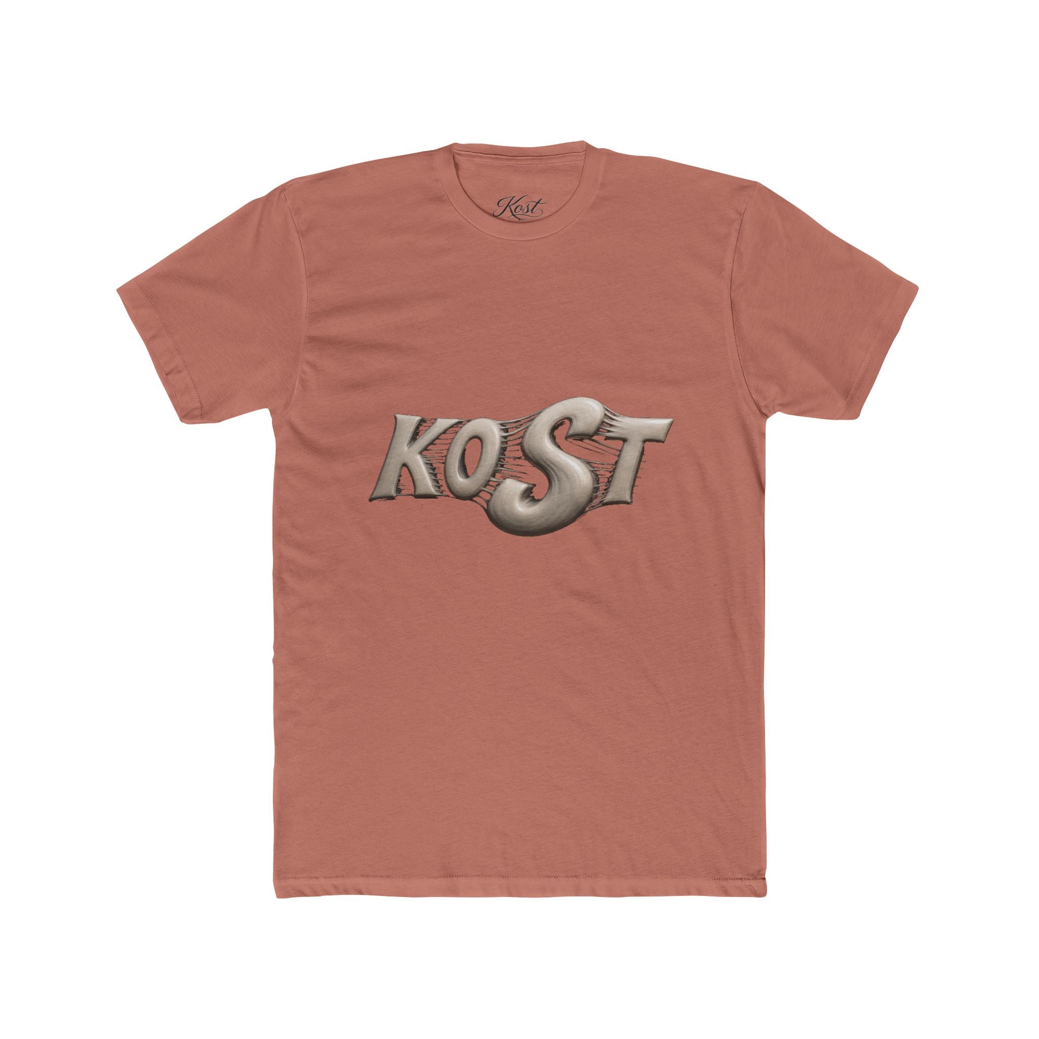 KOST Metallic Logo Tee - Retro Chrome Graphic T-Shirt