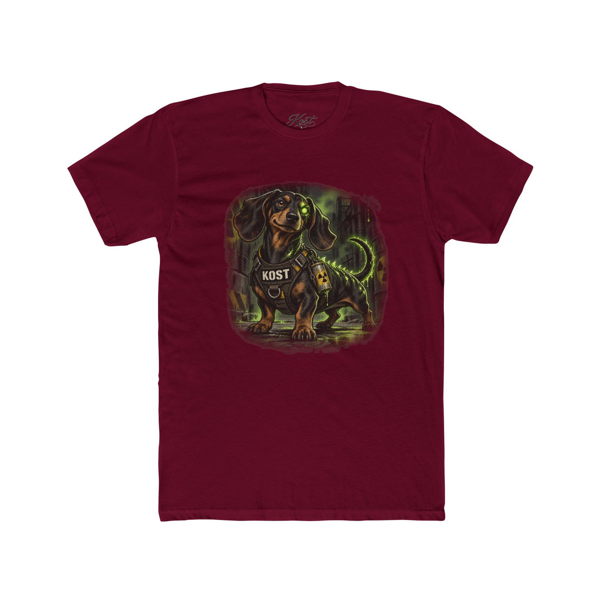 K9 Dachshund Guardian Tee — 'K9ST' Neon Dog Lover T-Shirt