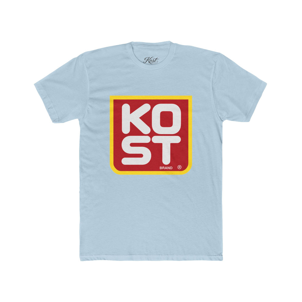 Vintage Retro Logo Tee — "KOST" Bold Square Graphic T-Shirt