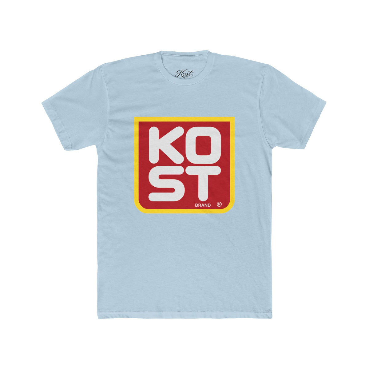 Vintage Retro Logo Tee — "KOST" Bold Square Graphic T-Shirt