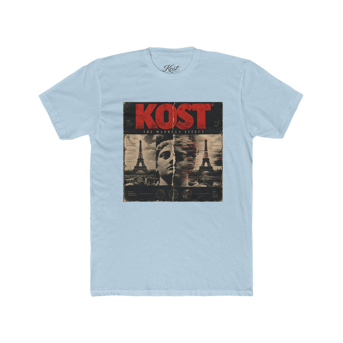 KOST Paris Collage T-Shirt — Retro JFK & Eiffel Tower Graphic Tee