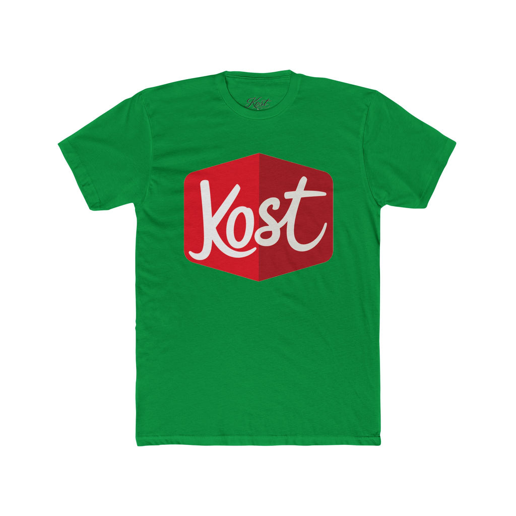 Kost Logo Tee — Retro Red Hexagon Graphic T-Shirt