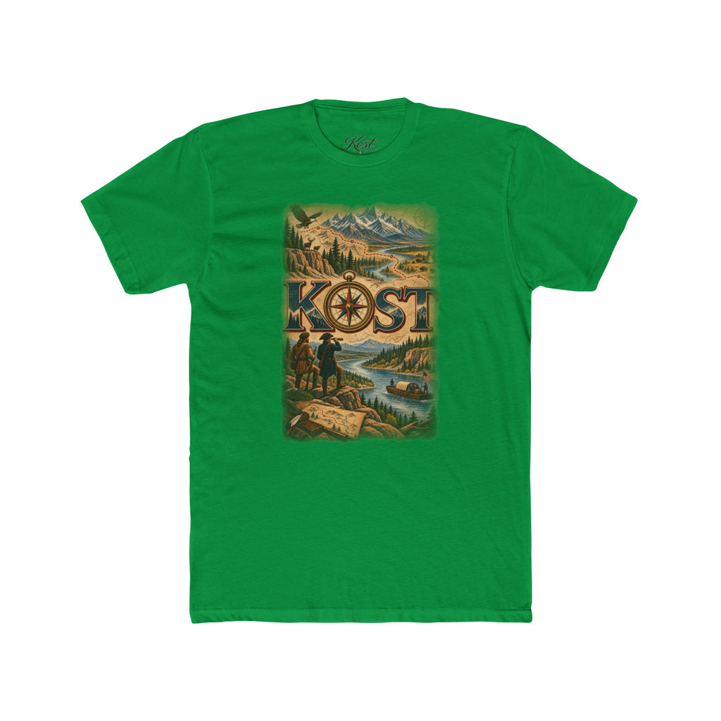 Kost Adventure Tee — Vintage Mountain River Travel Graphic T-Shirt