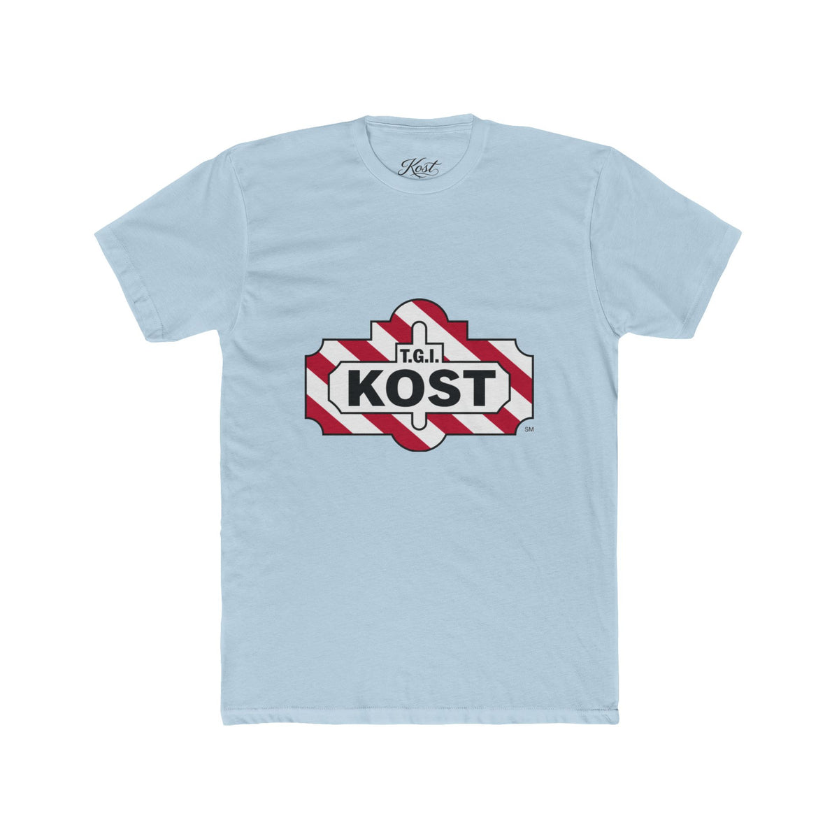 KOST Logo Tee — Retro Candy-Stripe Graphic T-Shirt