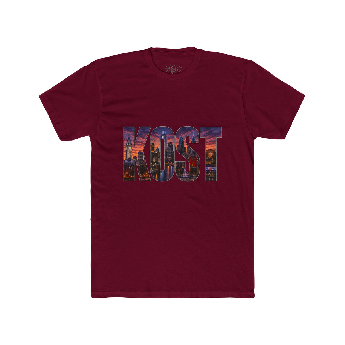 KOST Cityscape Graphic Tee — Urban Skyline Lettering Cotton T‑Shirt