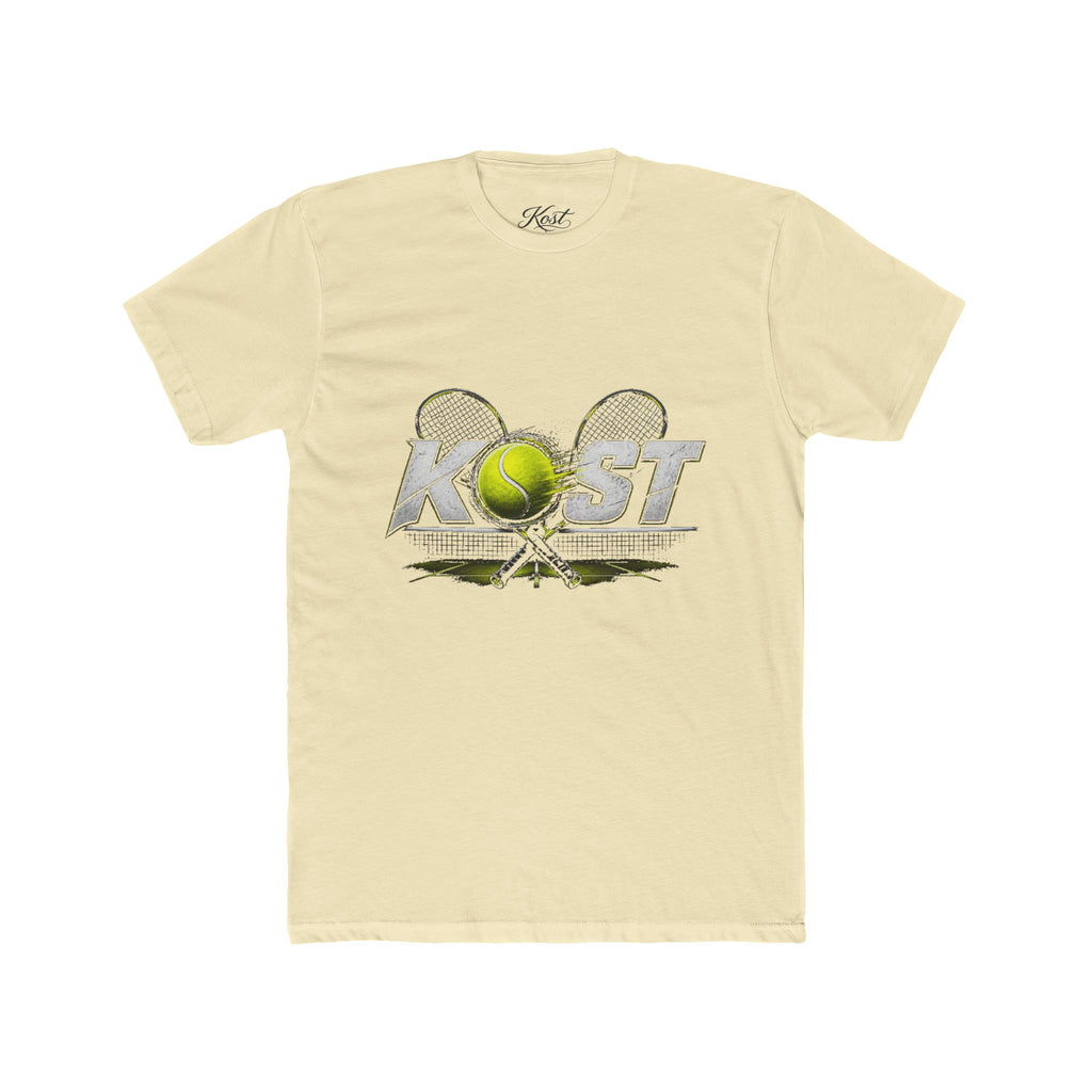 Tennis A-List Crew Tee — Retro Tennis Ball & Racket Graphic