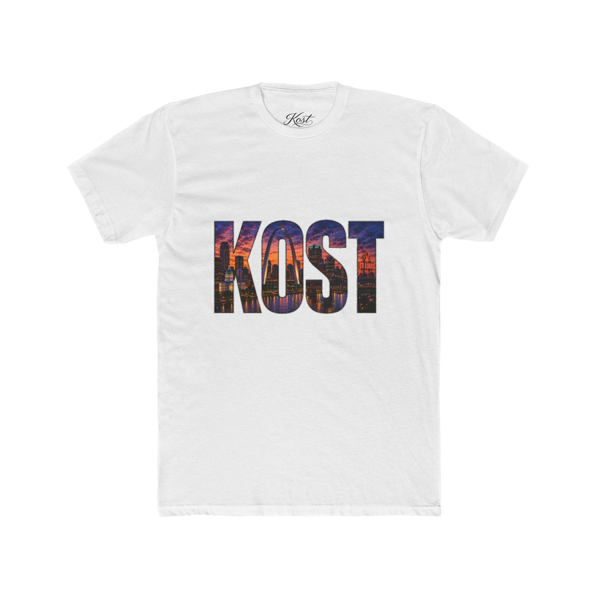 KOST Cityscape Graphic Tee — Urban Skyline Lettering T-Shirt