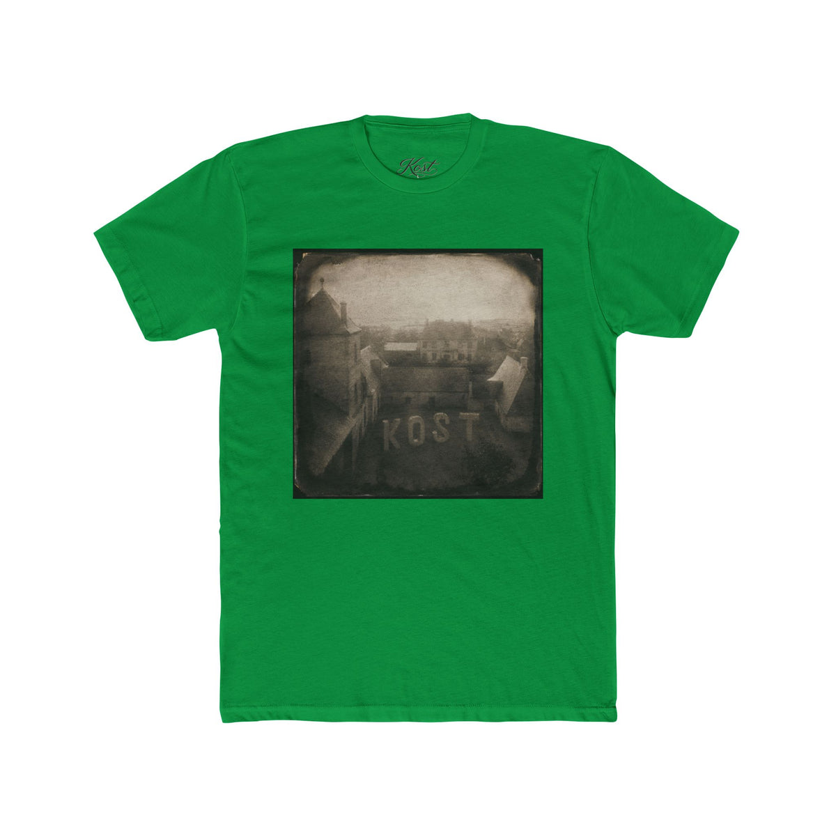 Vintage Road Photo Tee — 'KOST' Distressed Square Print