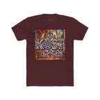 Ornate Blue and Red Tile Pattern T-Shirt