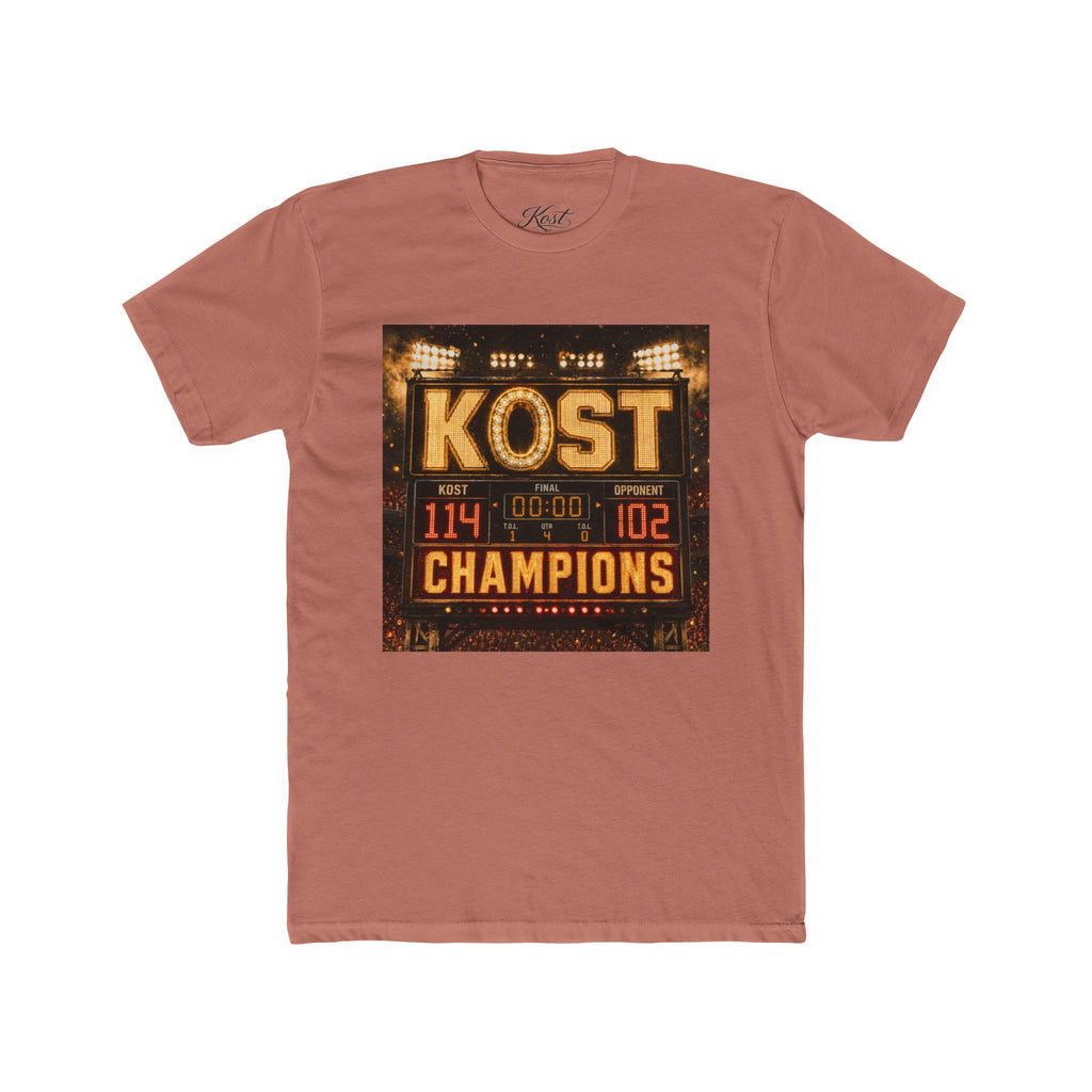 KOST Champions Basketball Scoreboard Tee – '114-102' Victory Shirt