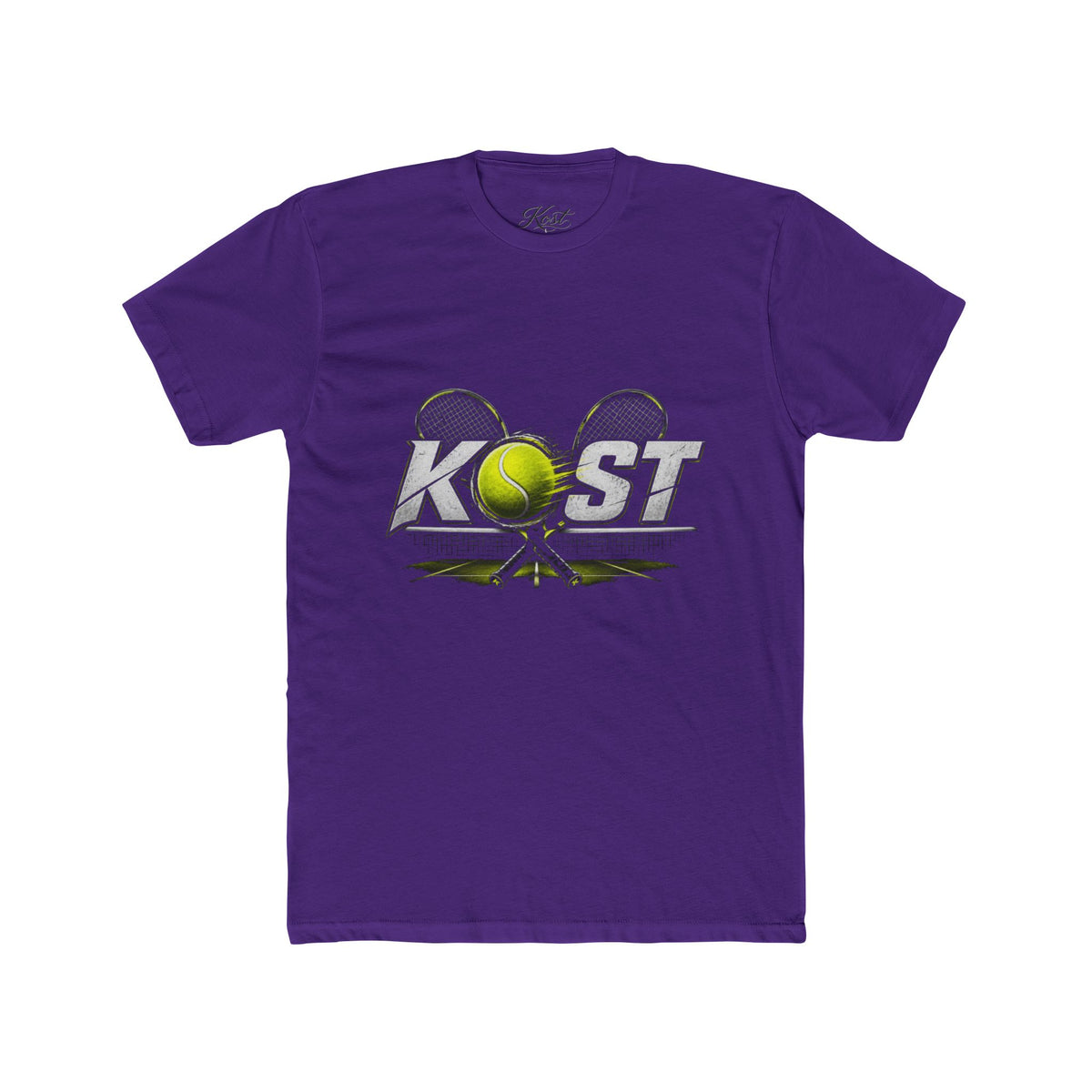 Tennis A-List Crew Tee — Retro Tennis Ball & Racket Graphic