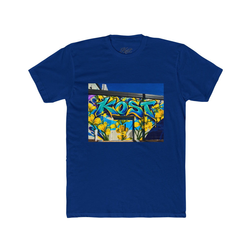 Graffiti 'KOST' Crew Tee — Urban Street Art Floral Graphic T-Shirt