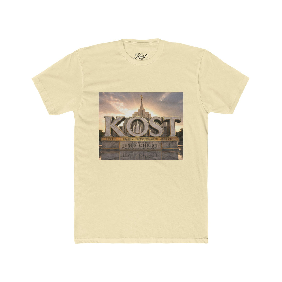 KOST Temple Graphic Tee — Retro Monument Logo T-Shirt
