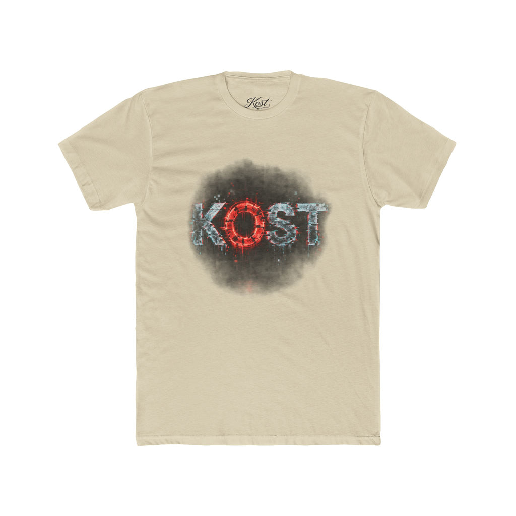 Lost Distressed Graphic Tee — 'LOST' Red & Blue Vintage Smoke Design