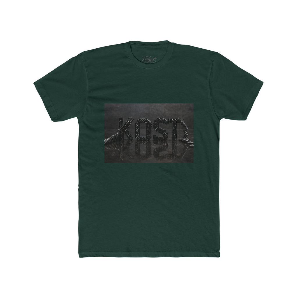 Vintage Black Washed 'KOST' Graphic Tee — Distressed Streetwear Cotton T-Shirt