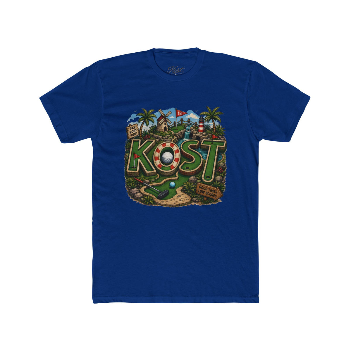 KOST Golf Course Graphic Tee — Vintage Island Mini Golf Design
