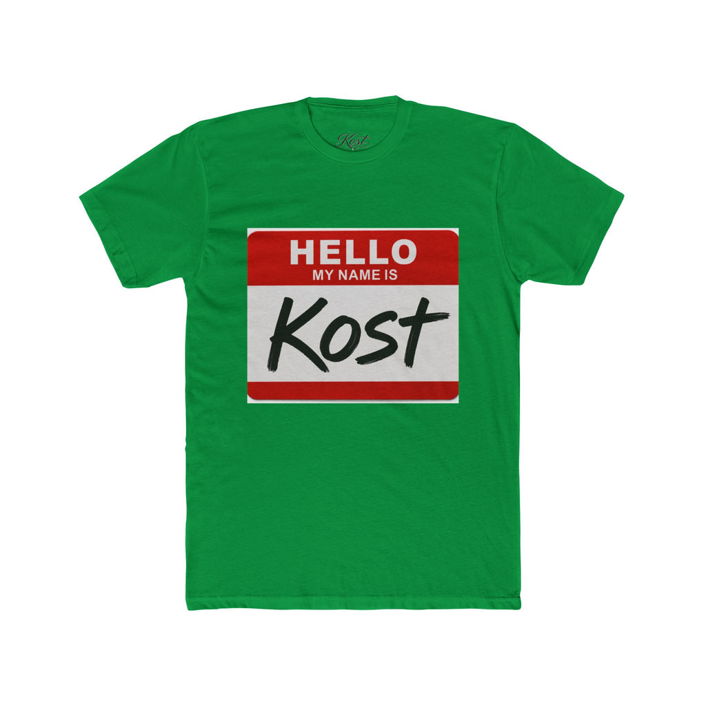 Hello My Name Is Kost T‑Shirt — Name Tag Graphic Tee
