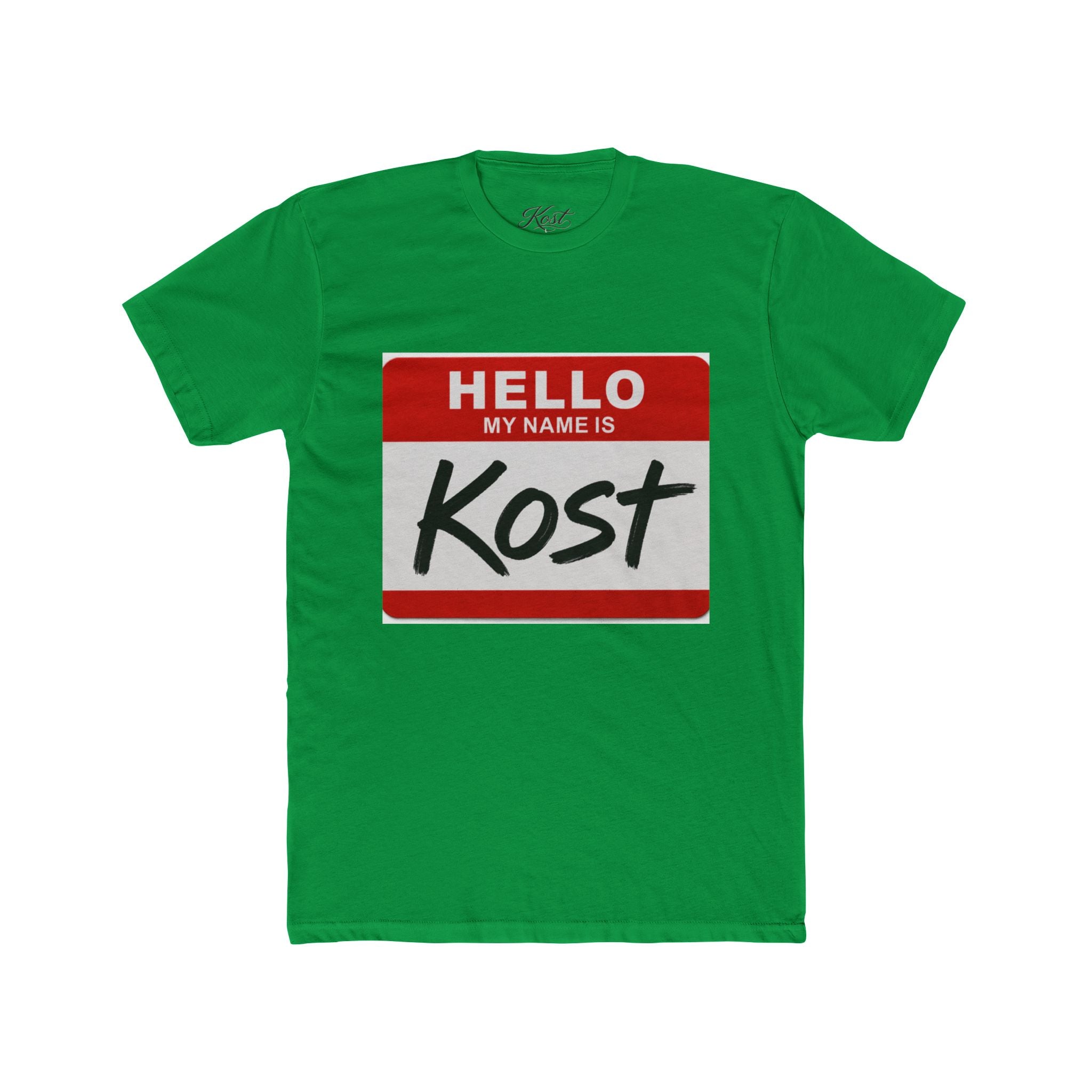 Hello My Name Is Kost T‑Shirt — Name Tag Graphic Tee