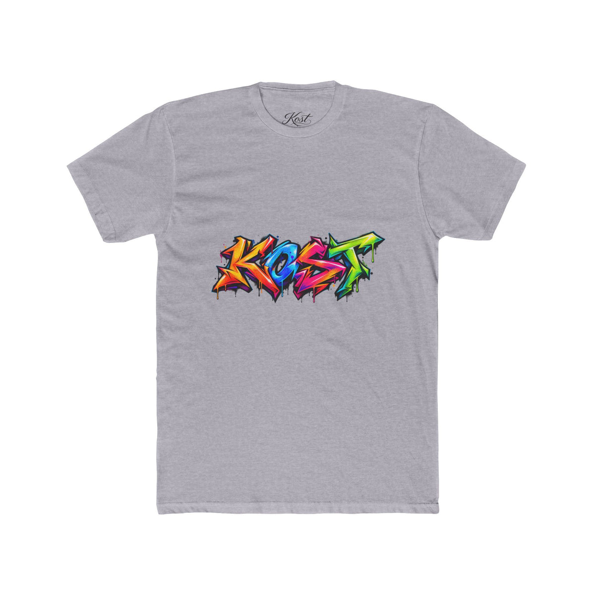 Graffiti 'Kost' Tee – Colorful Street Art Crew Neck T-Shirt