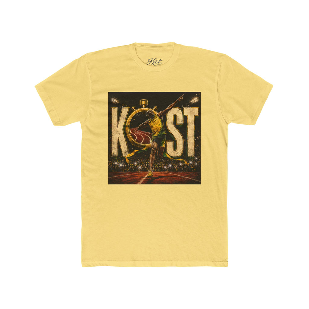 KOST Track Runner Graphic Tee — 'KOST' Stopwatch Running Design
