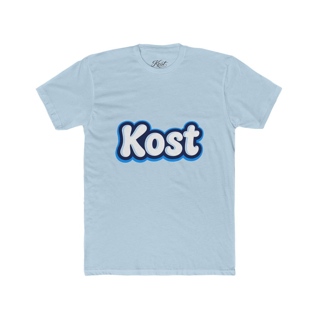 Kost Retro Bubble Logo Tee — White Cotton Crewneck