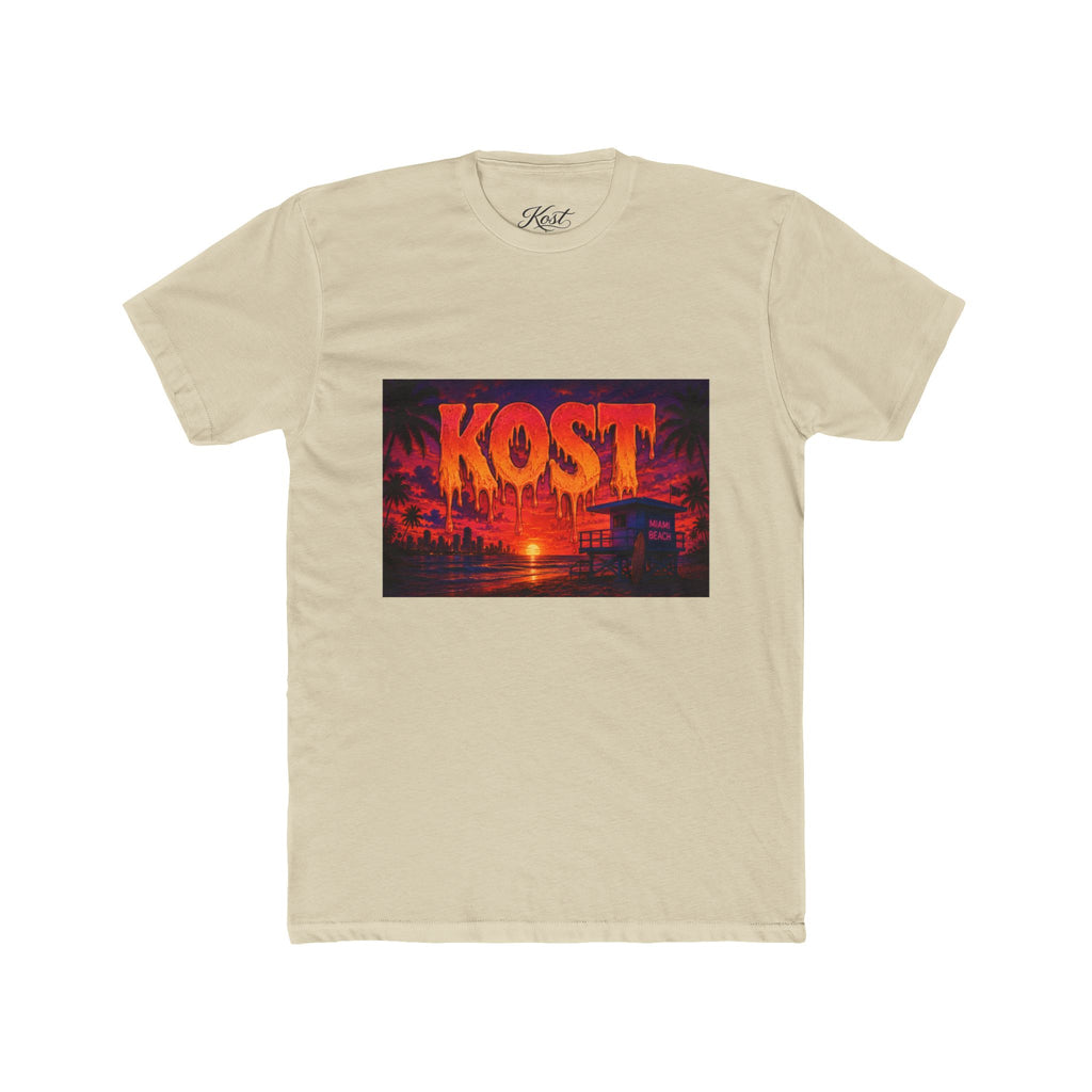 KOST Sunset Beach Tee — Vintage Tropical Sunset Graphic T-Shirt