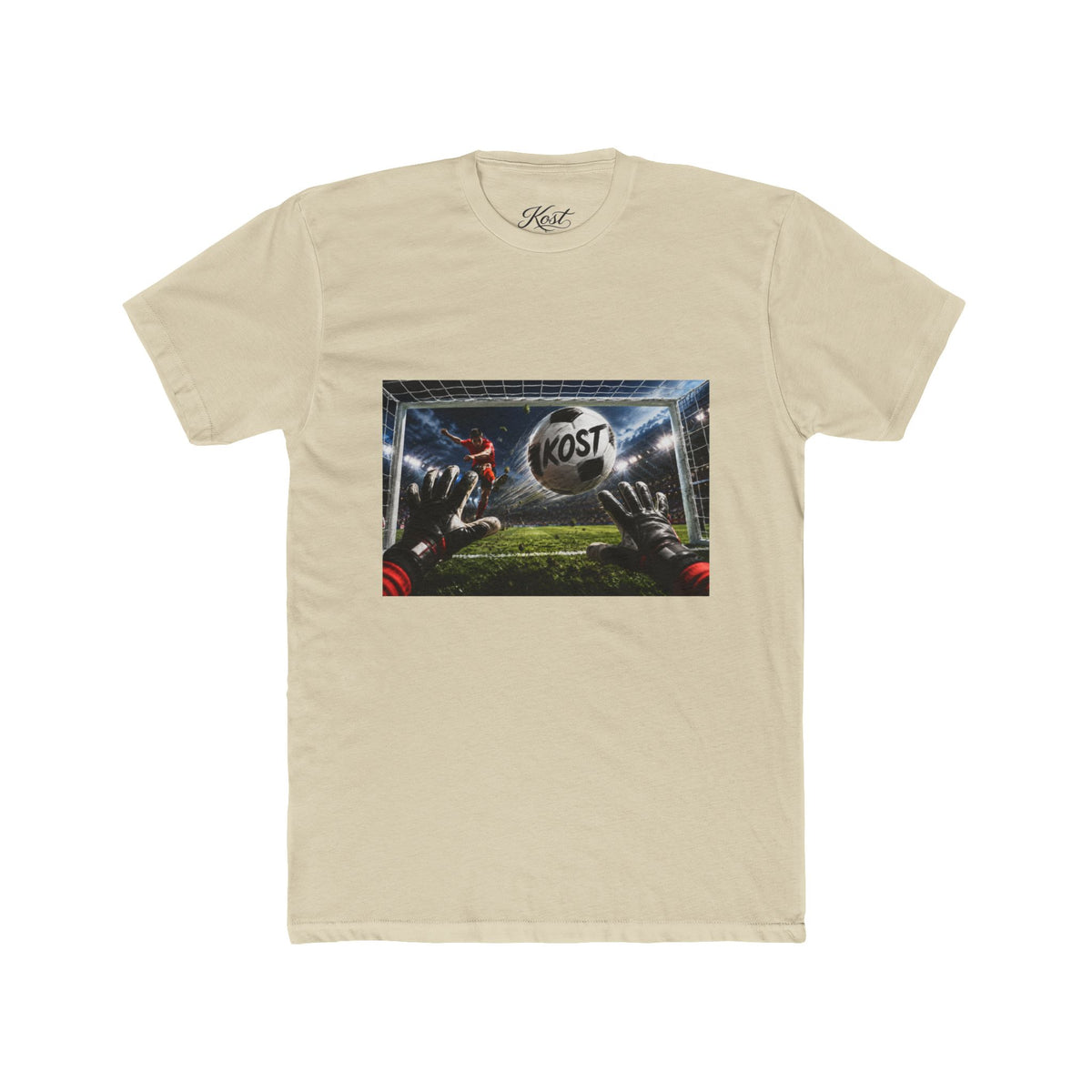 Soccer Goalkeeper Catch T‑Shirt — 'KOST' Stadium Football Tee
