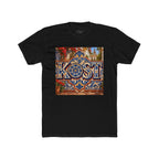 Ornate Blue and Red Tile Pattern T-Shirt
