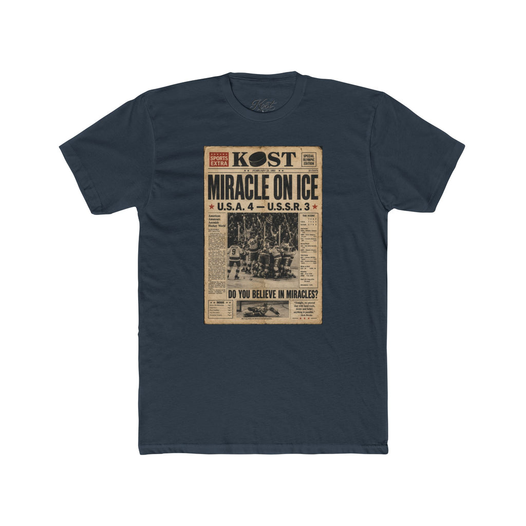 Miracle on Ice Vintage Newspaper T‑Shirt
