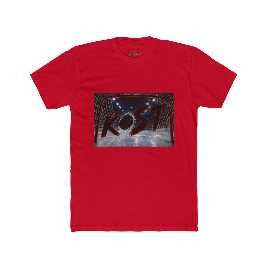 Retro Hockey Rink Graphic Tee — 'KO' Puck Design