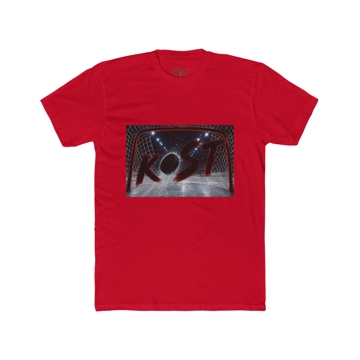 Retro Hockey Rink Graphic Tee — 'KO' Puck Design