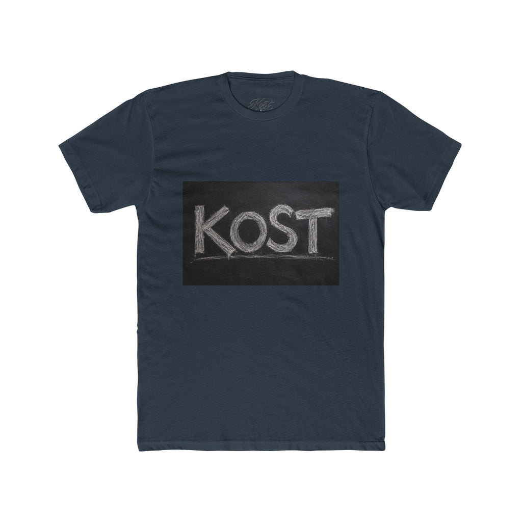 KOST Chalkboard Logo Tee — Vintage Chalk Graphic Cotton T‑Shirt