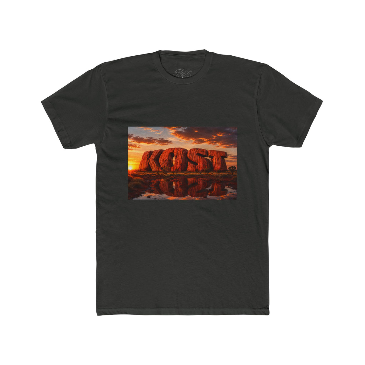 Sunset 'Lost' Graphic Tee — Retro Desert Rock Typography T-Shirt